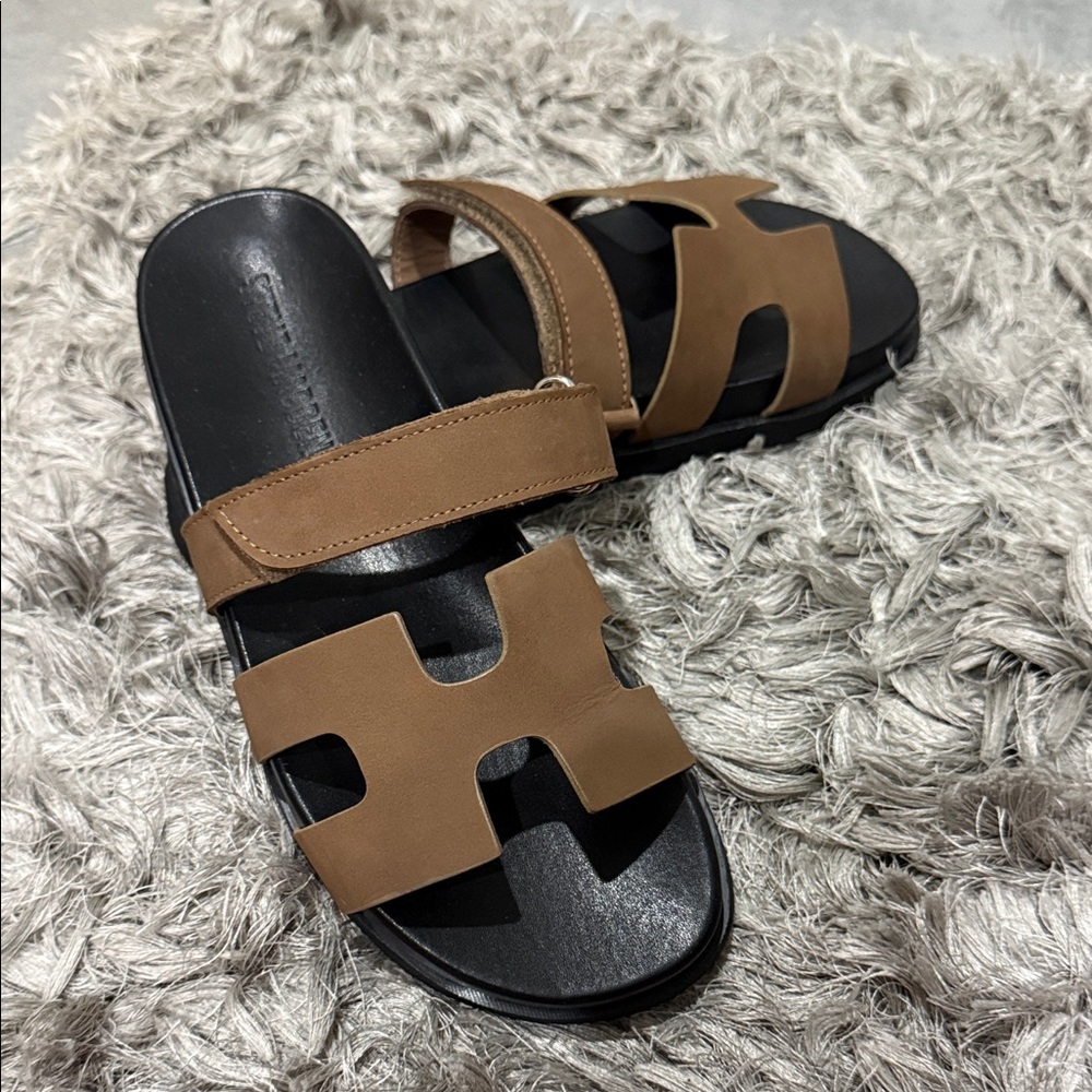 Steve Madden Brown Slide Sandals